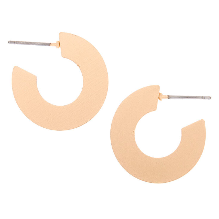 Gold 30MM Brushed Hoop Earrings,