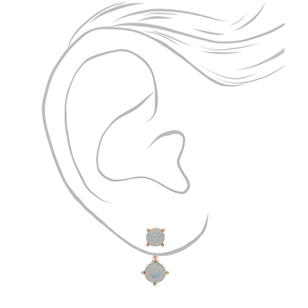Rose Gold Ear Jacket Earrings,
