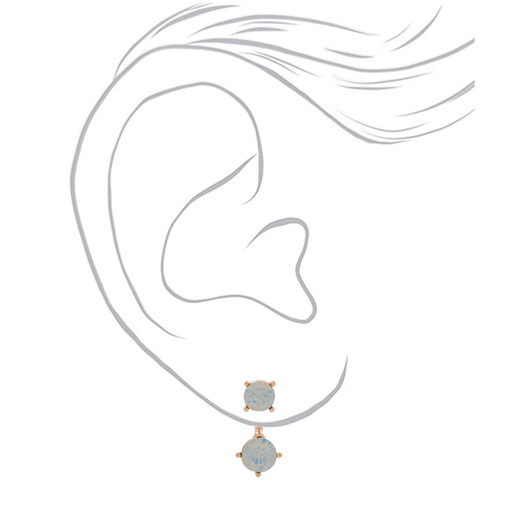 Rose Gold Ear Jacket Earrings,