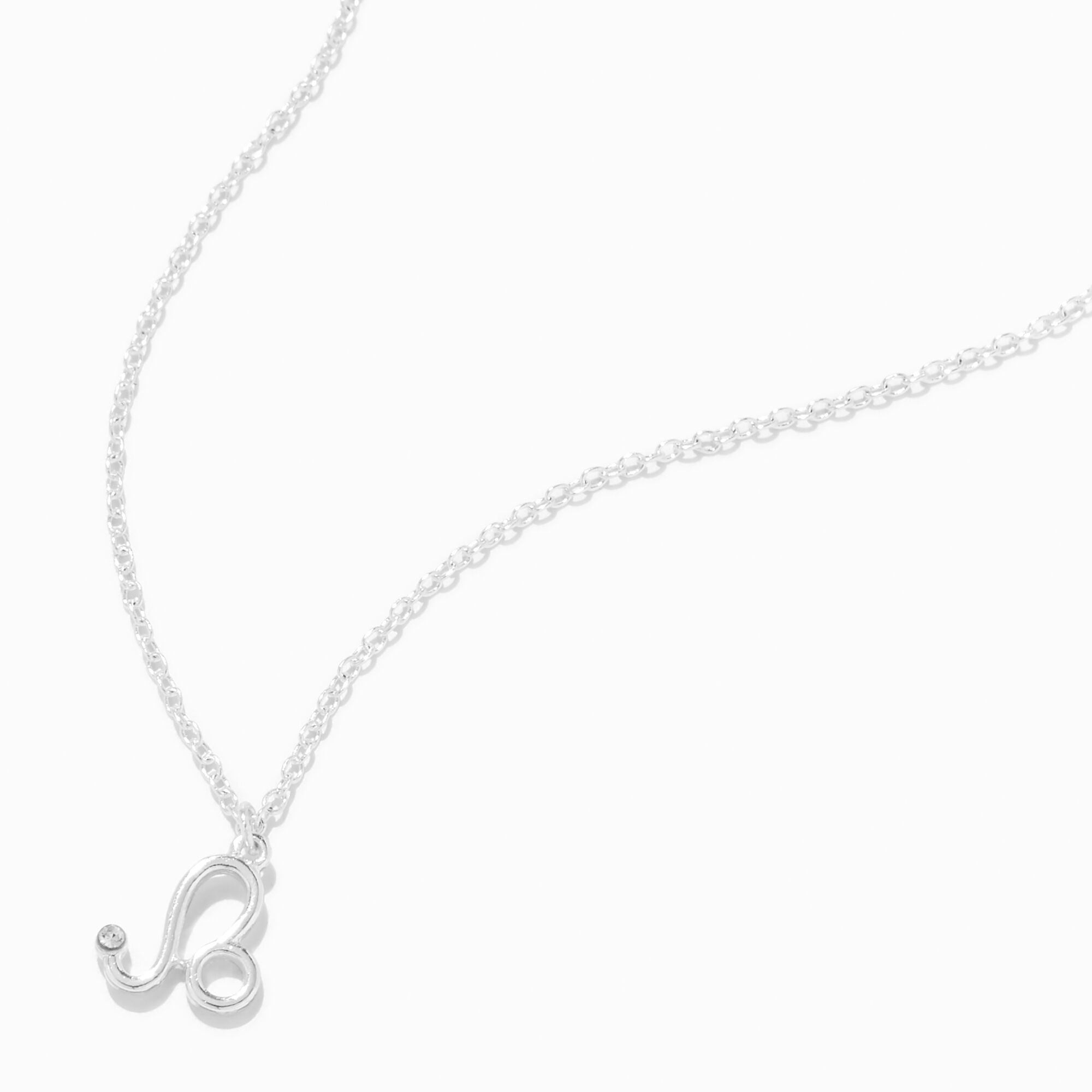 View Claires Tone Cystal Zodiac Symbol Pendant Necklace Leo Silver information