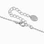 Silver-tone Crystal Heart Pendant Necklace ,