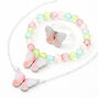 Claire&#39;s Club Pastel Butterfly Jewelry Set - 3 Pack,