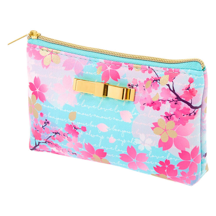 Floral 2-in-1 Makeup Bags - Turquoise, 2 Pack,