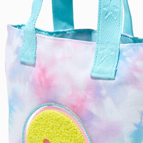 Claire&#39;s Club Tie Dye Happy Face Tote Bag,