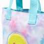 Claire&#39;s Club Tie Dye Happy Face Tote Bag,