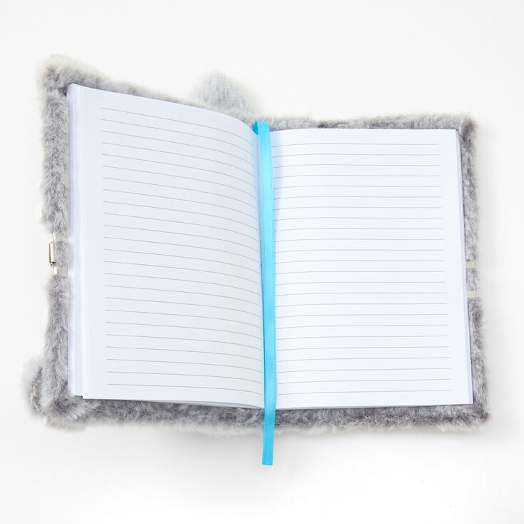 Husky Teacup Furry Lock Diary,