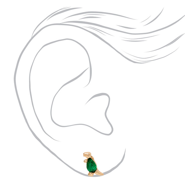 Green Cubic ZirconiaT. Rex Stud Earrings,