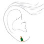 Green Cubic ZirconiaT. Rex Stud Earrings,