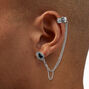 Silver Teardrop Connector Earring Set,