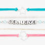 Bracelets &eacute;lastiques &laquo;&nbsp;Believe&nbsp;&raquo; - Lot de 5,