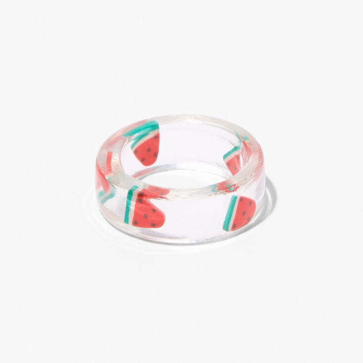 Claire&#39;s Club Rainbow Fruit Acrylic Rings - 7 Pack,