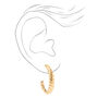 Gold Twisted Hoop Earrings - 3 Pack,