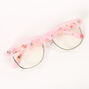 Claire&#39;s Club Retro Floral Clear Lens Frames - Pink,
