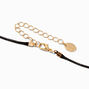 Pink Glow In The Dark Mystical Gem Pendant Black Cord Necklace,
