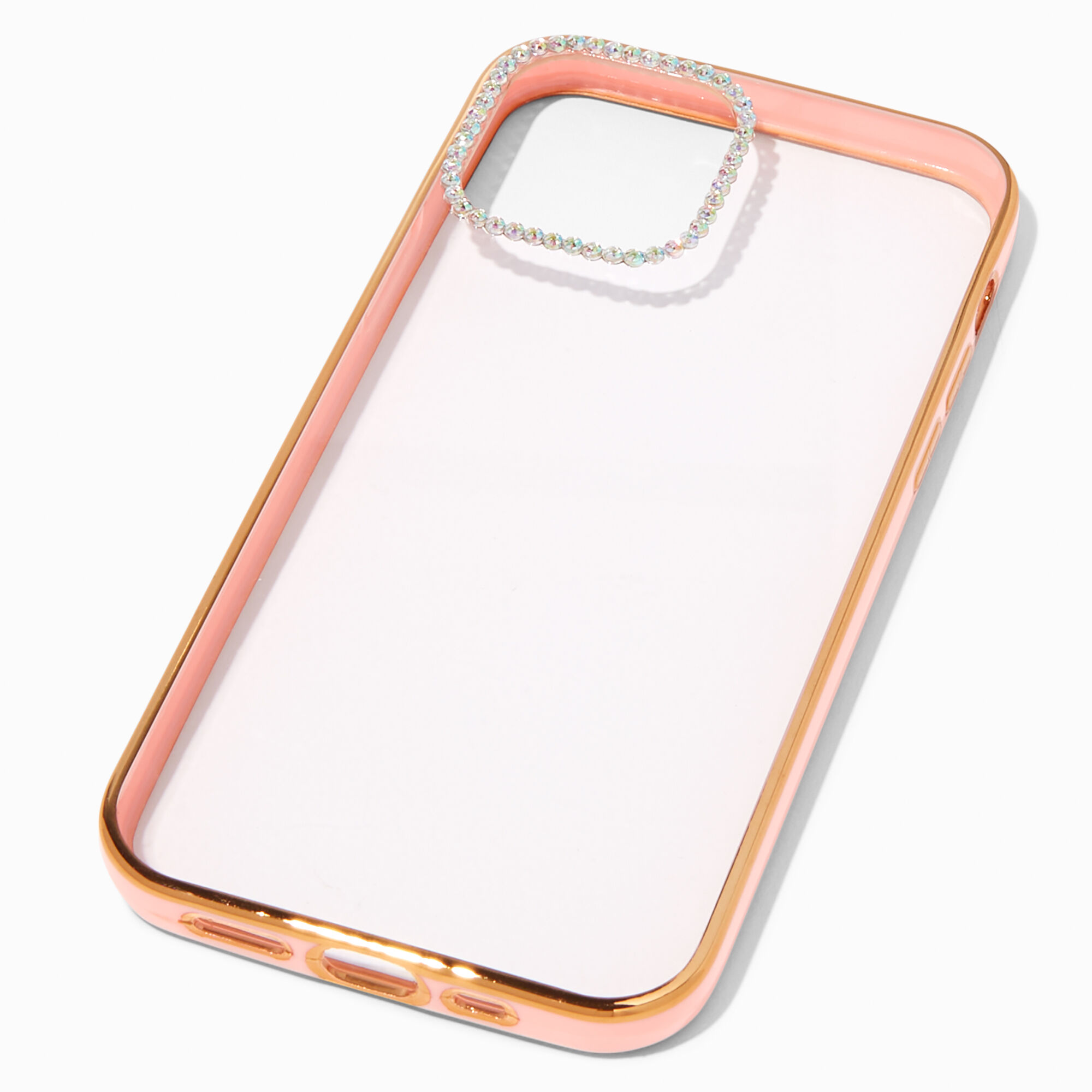 View Claires Embellished Clearblush Phone Case Fits Iphone 12 Pro Pink information