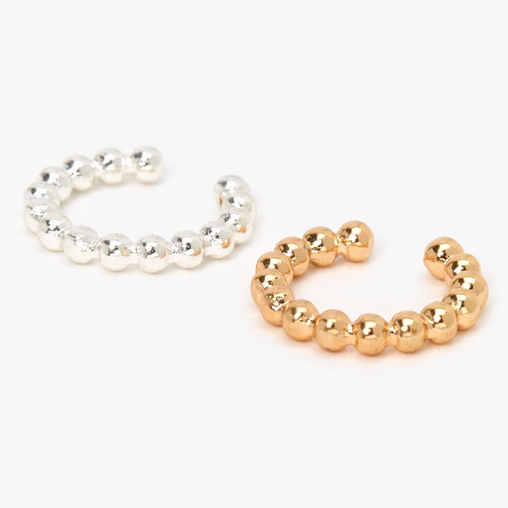 Claire's Manchettes d’oreilles billes incrustées en métaux mixtes - Lot de 2