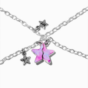 Best Friends Silver-tone Split Star Charm Bracelets - 2 Pack,