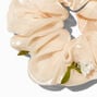 Giant Ivory Flower Dangle Hair Scrunchie,