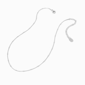 Silver-tone Stainless Steel Satellite Chain Necklace ,
