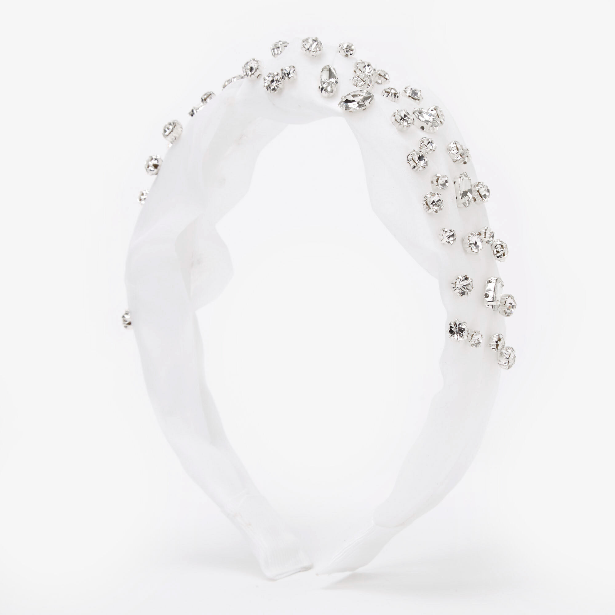 Claire's Serre-tête incrusté de strass - Blanc