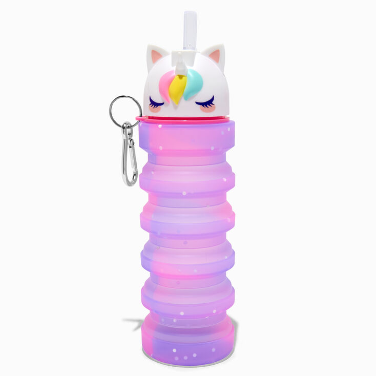 Gourde licorne &agrave; paillettes r&eacute;tractable,
