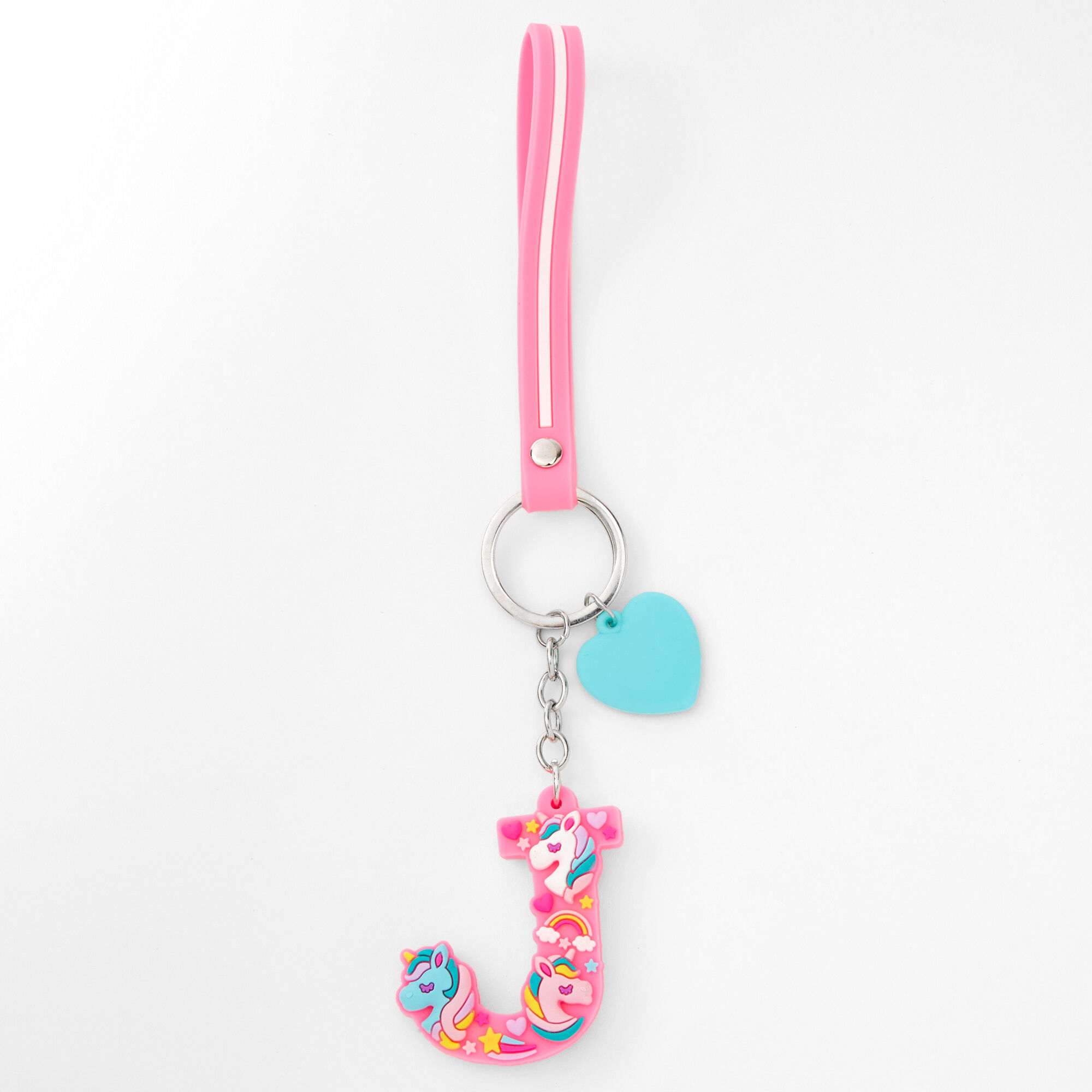 Initial Unicorn Keychain Pink J Claire s US