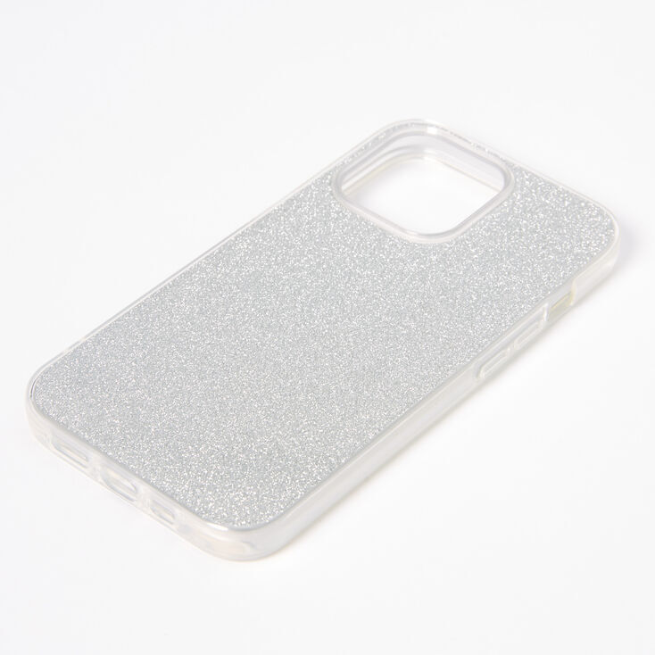Silver Glitter Protective Phone Case - Fits iPhone&reg; 13 Pro,