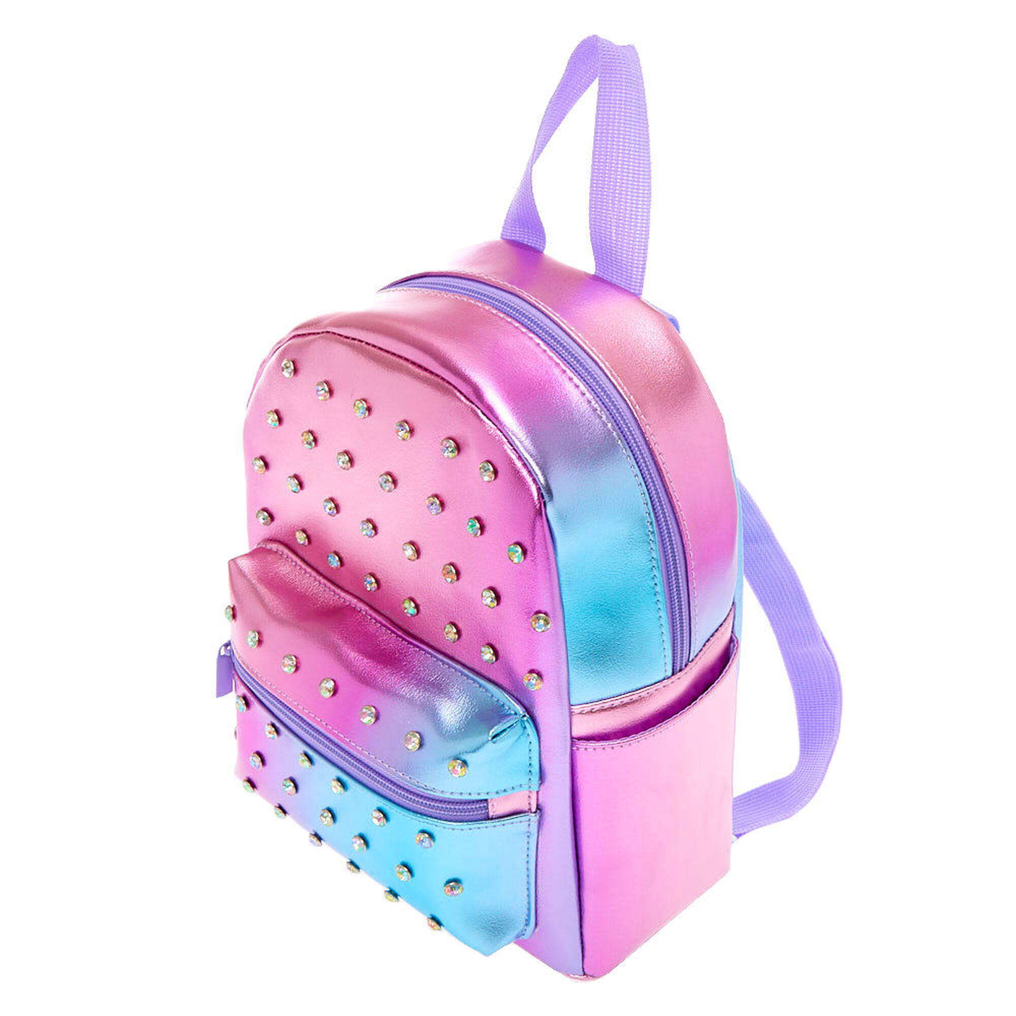 Embellished Ombre Mini Backpack - Purple | Claire's US