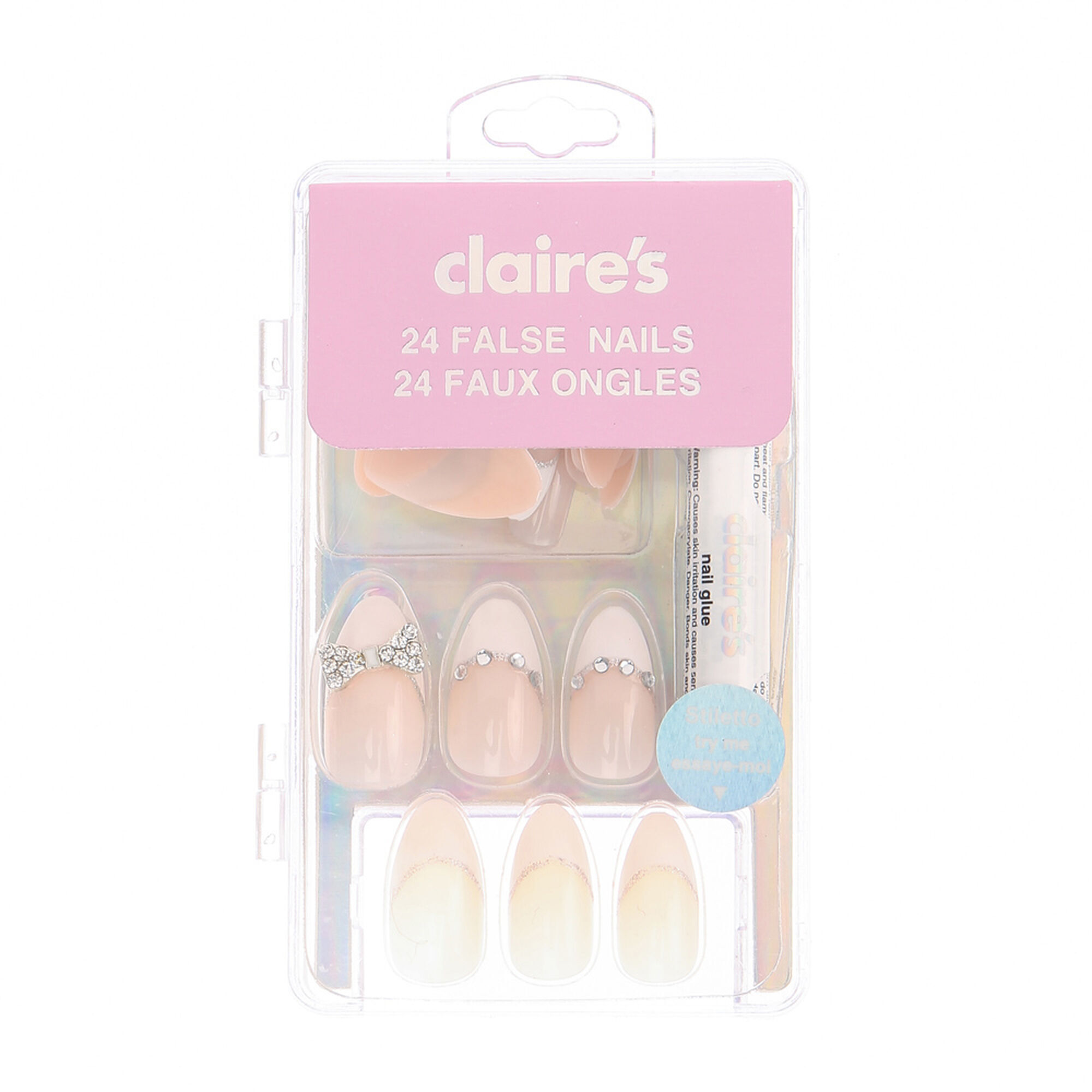 Barbie™ Malibu Press On Faux Nail Set – Pink | Claire's