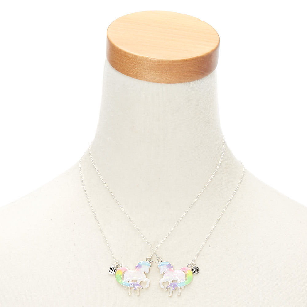 Best Friends Holographic Majestic Unicorn Pendant Necklaces - 2 Pack,
