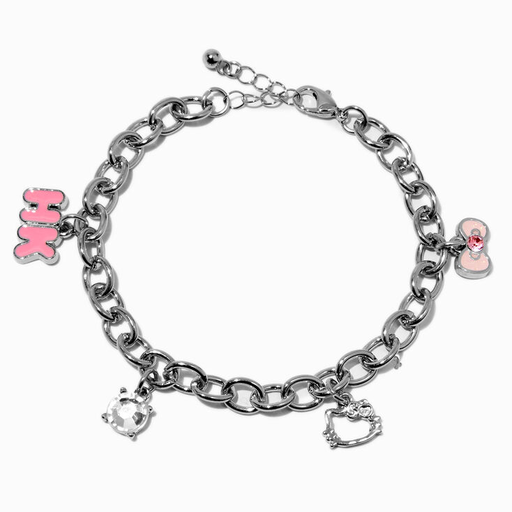 Hello Kitty&reg; 50th Anniversary Claire&#39;s Exclusive Silver-tone Charm Bracelet,