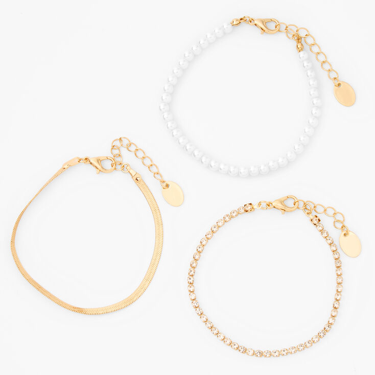 Three's A Party Chain Bracelet Gold