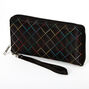 Rainbow Stitched Quilted Wristlet - Black,