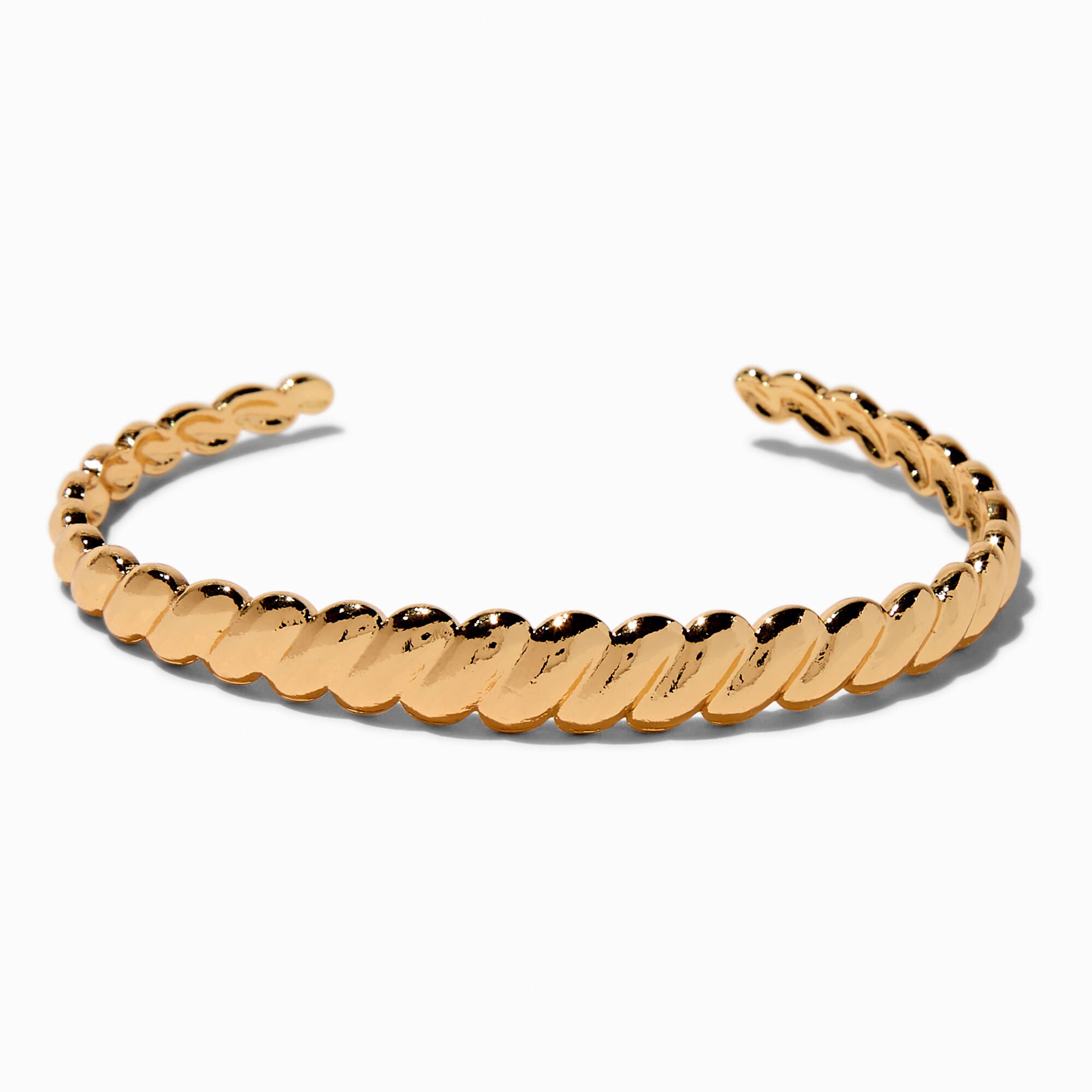 Gold tone Braided Woven Cuff Bracelet Claire s US