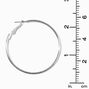 Silver-tone 50mm Hoop Earrings,