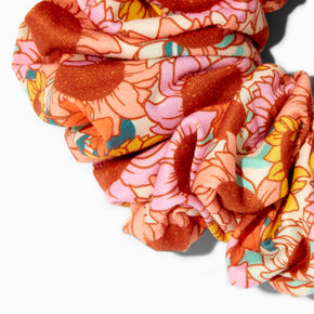 Sunflower Print Giant Hair Scrunchie,