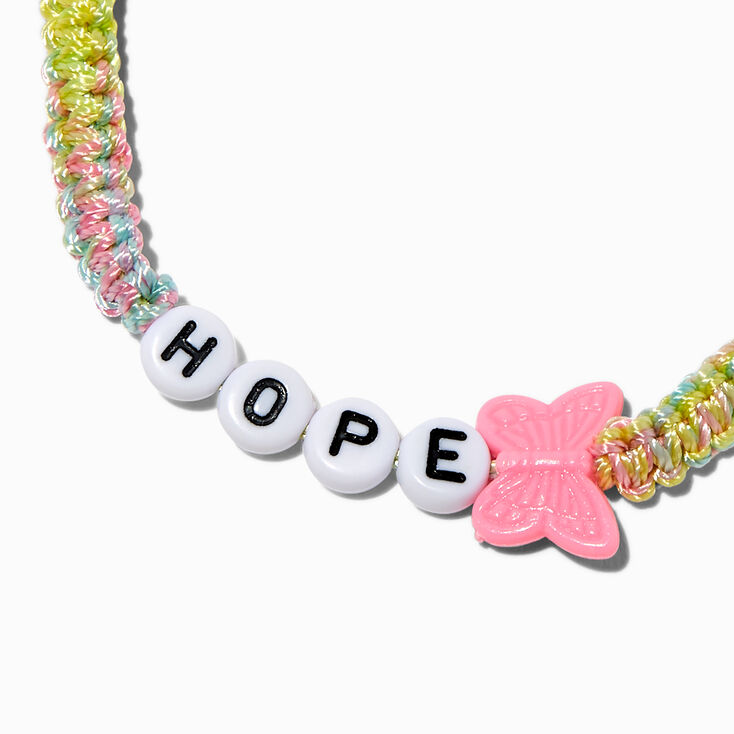 Butterfly &#39;&#39;Hope&#39;&#39; Braided Adjustable Bracelet,