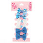 Claire&#39;s Club Bow Hair Clips - Blue, 6 Pack,