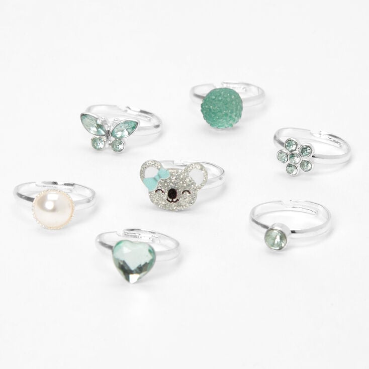 Claire&#39;s Club Silver Koala Rings - 7 Pack,