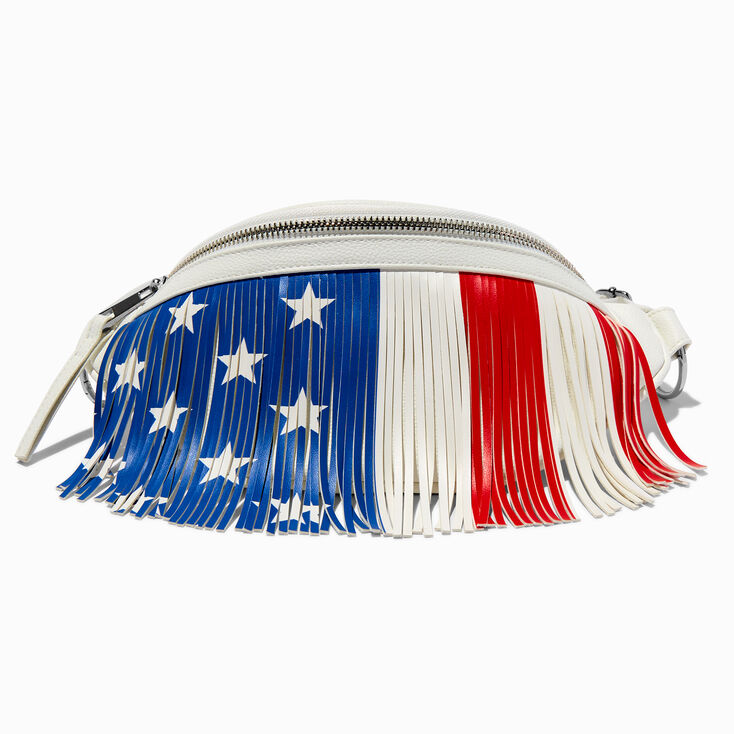 American Flag Fringe Belt Bag,