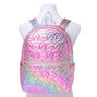 Quilted Star Holographic Rainbow Medium Backpack,