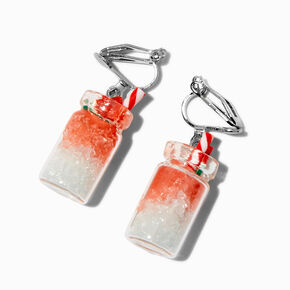 Watermelon Crushed Drink 0.5&quot; Clip On Drop Earrings,