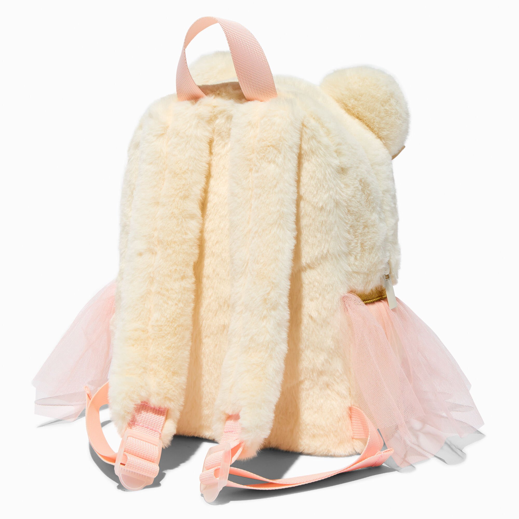 Claire's Club Furry Polar Bear Tutu Backpack,