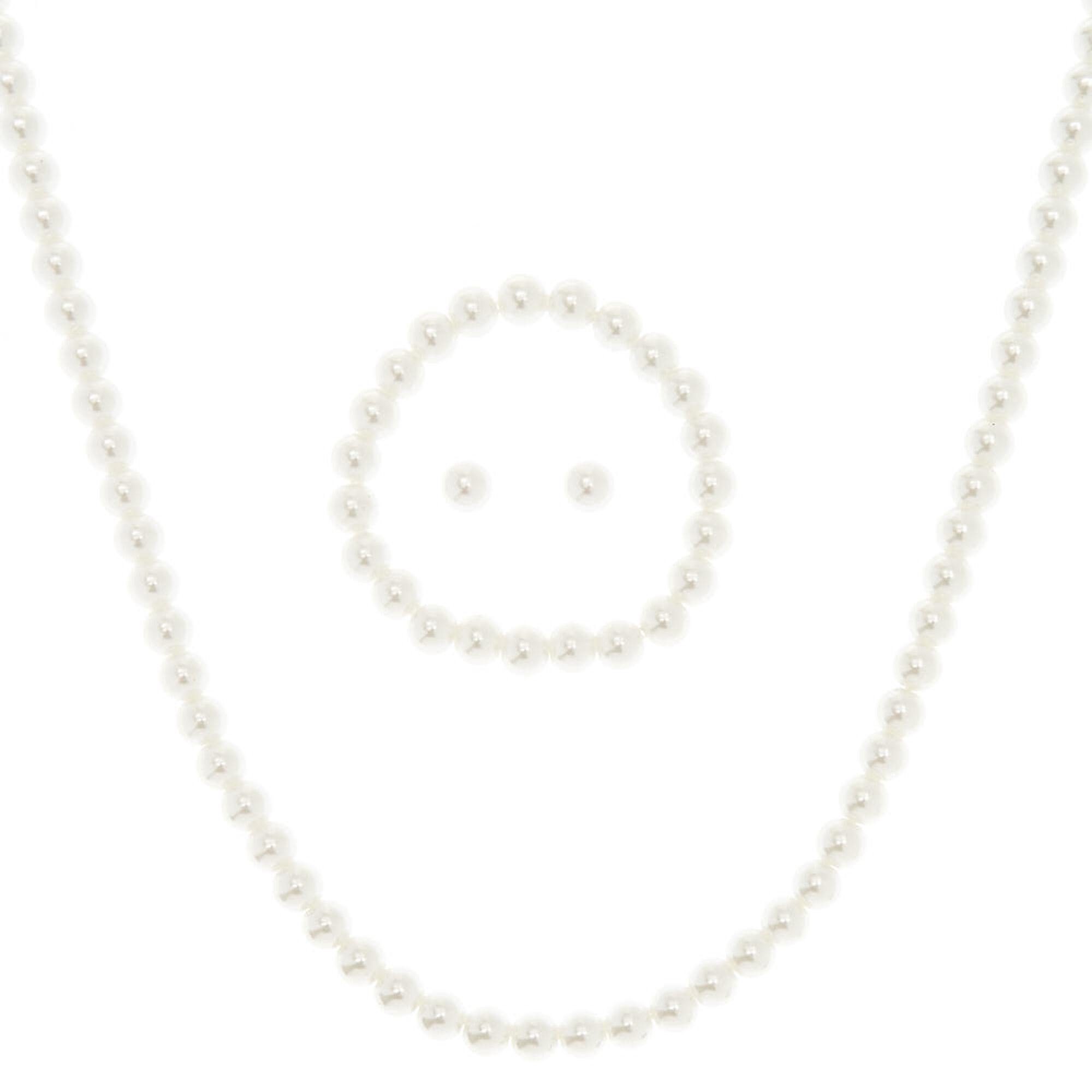 View Claires Faux Pearl Jewelry Set 3 Pack information