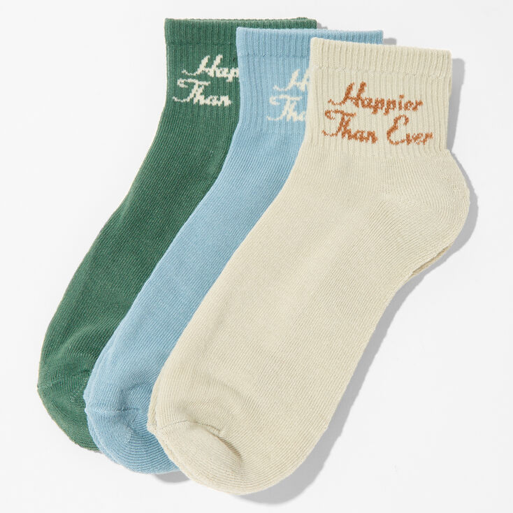 Billie Eilish Happier Than Ever Ankle Socks - 3 Pack,