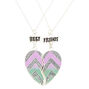 Best Friends Glitter Chevron Pendant Necklaces - 2 Pack,