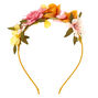 Spring Floral Garland Headband - Mustard,