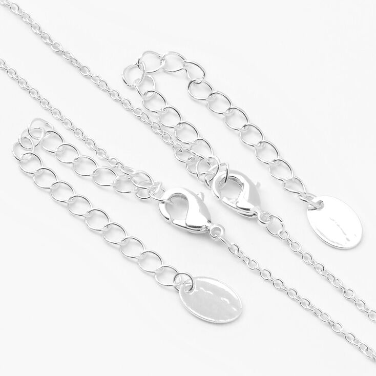 Mother Daughter Heart Cut Out Pendant Necklaces - 2 Pack,
