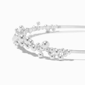 Silver Pearl Cluster Headband,