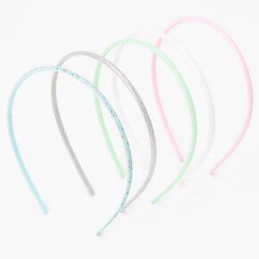 Claire&#39;s Club Printed &amp; Glitter Headband Set - 5 Pack,
